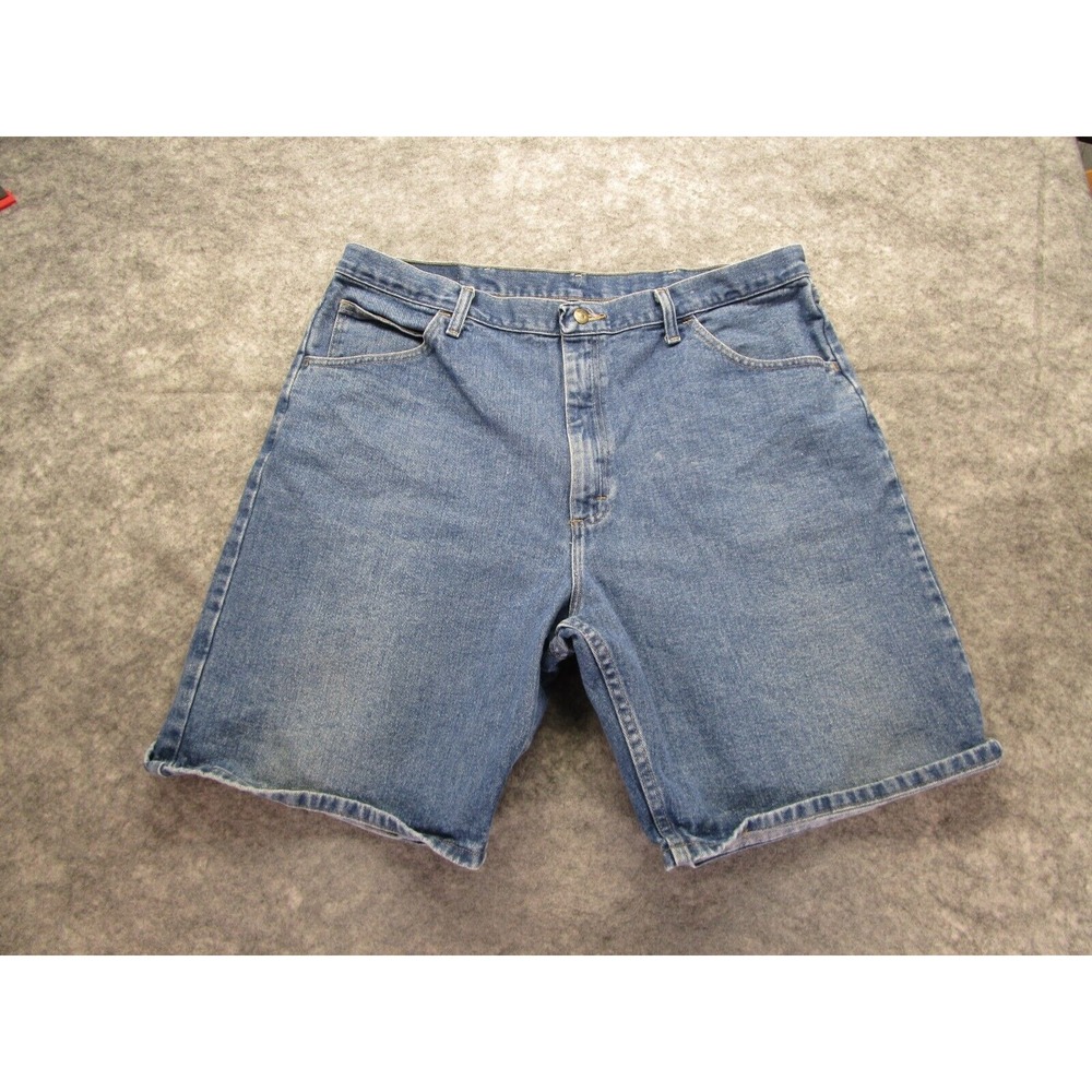 Wrangler Shorts mens 40 Blue denim jean Relaxed Fit 9202
